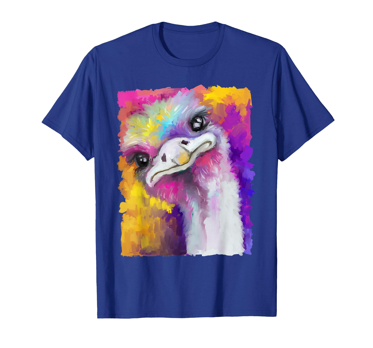 Ostrich Watercolor Funny Animal Lovers Outfit Men Women Kids T-Shirt