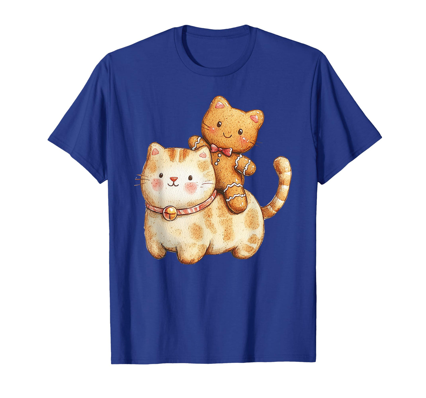 Funny Gingerbread Cookie Cat Christmas Holiday Cute Cats Lov T-Shirt