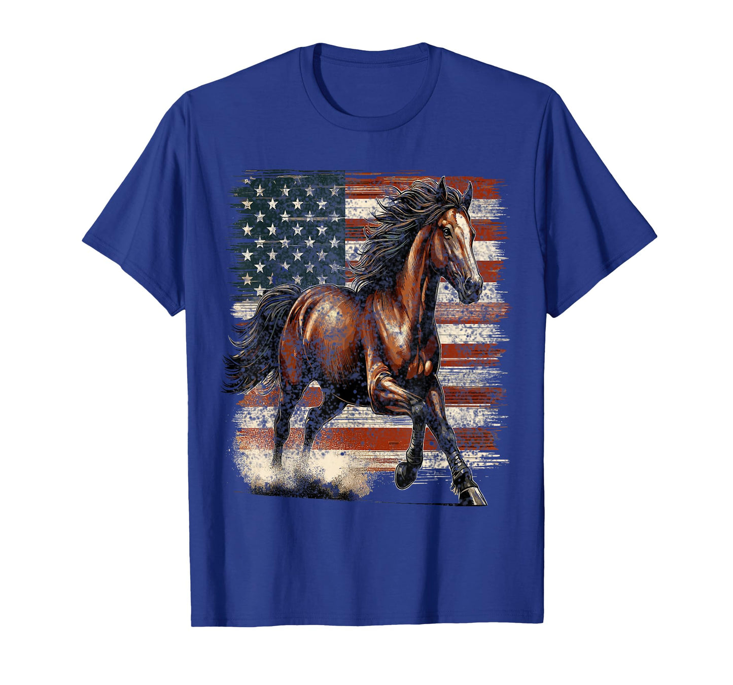 Patriotic Horse American Flag T-Shirt