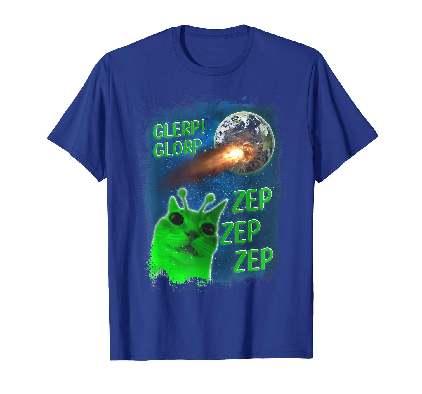Glerp Glorp Funny Alien Cat Dank Meme Brainrot T-Shirt