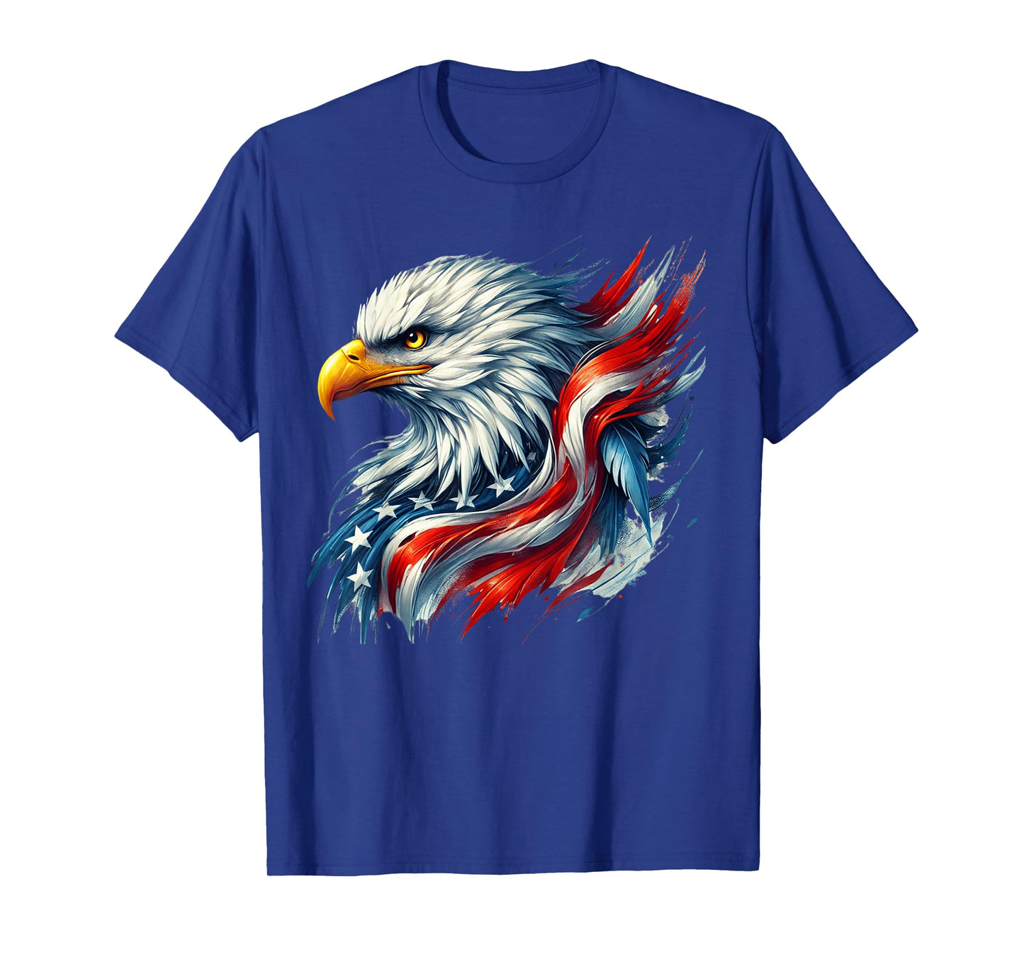 4th of July USA Flag Bald Eagle Patriotic Pride Men Boys T-Shirt