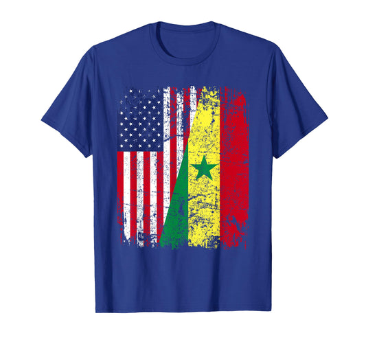 SENEGALESE American Flag | Men Women Kids | SENEGAL T-Shirt