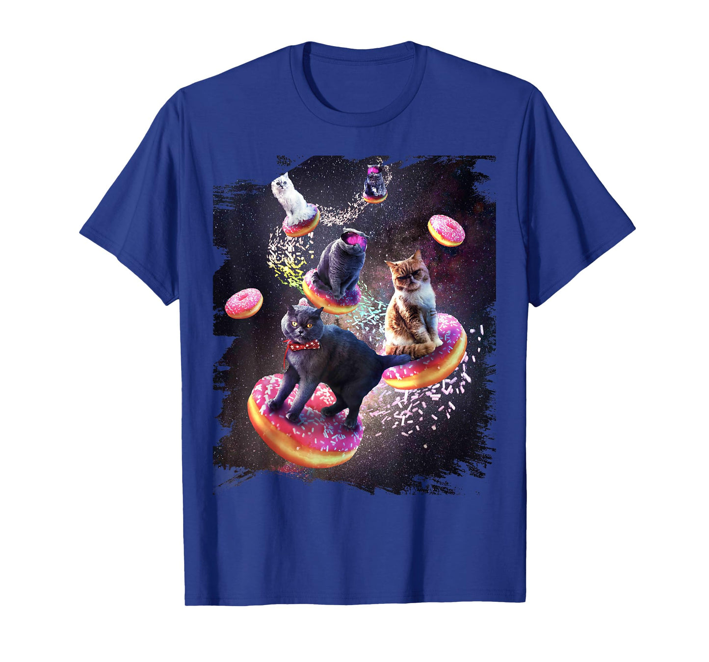 Galaxy Cat Donut - Space Cats Riding Doughnuts T-Shirt