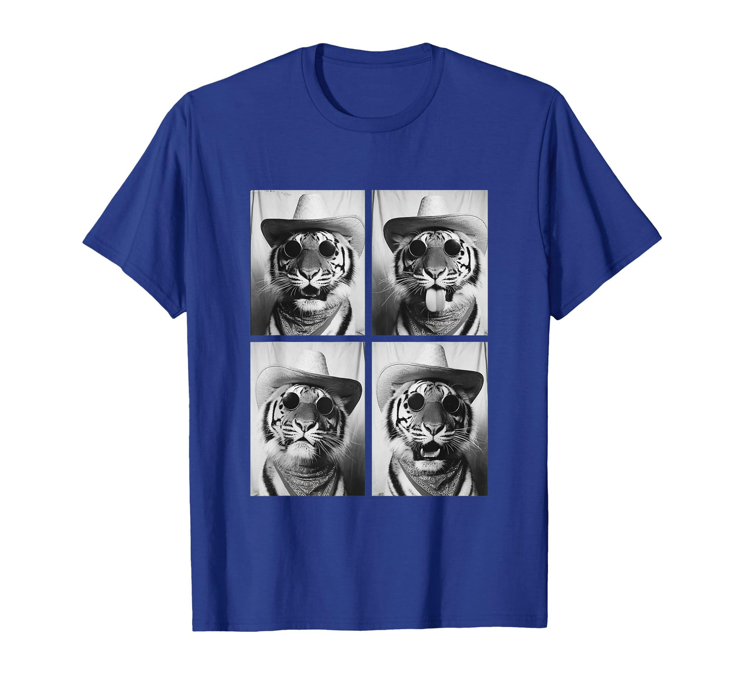 Cowboy Tigers with Sunglasses Animal Photo Booth Western T-Shirt