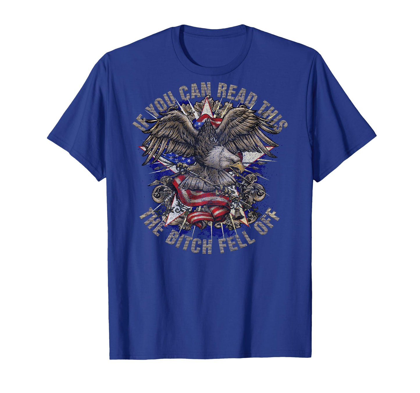 Funny Biker If You Can Read This The Bitch Fell Off, ON BACK T-Shirt