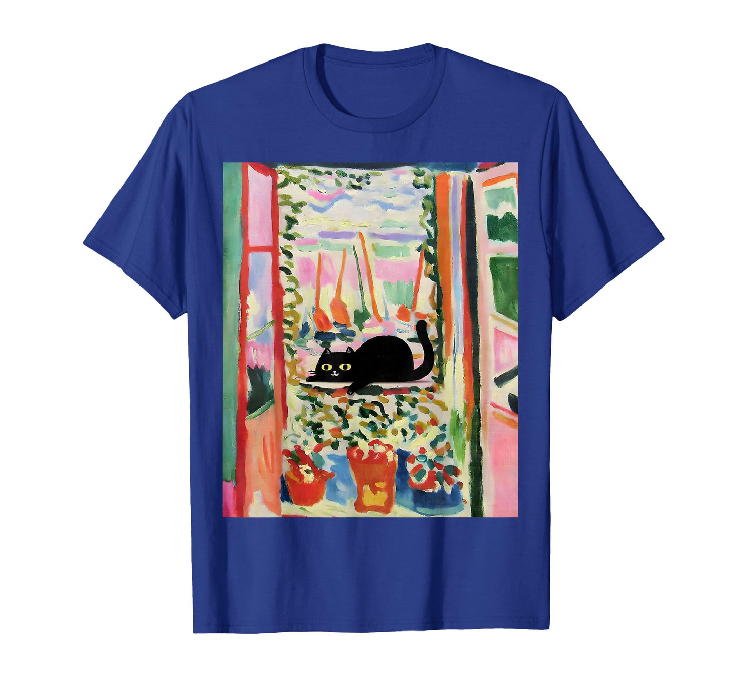 Matisse Open Window Cat Black cat T-Shirt