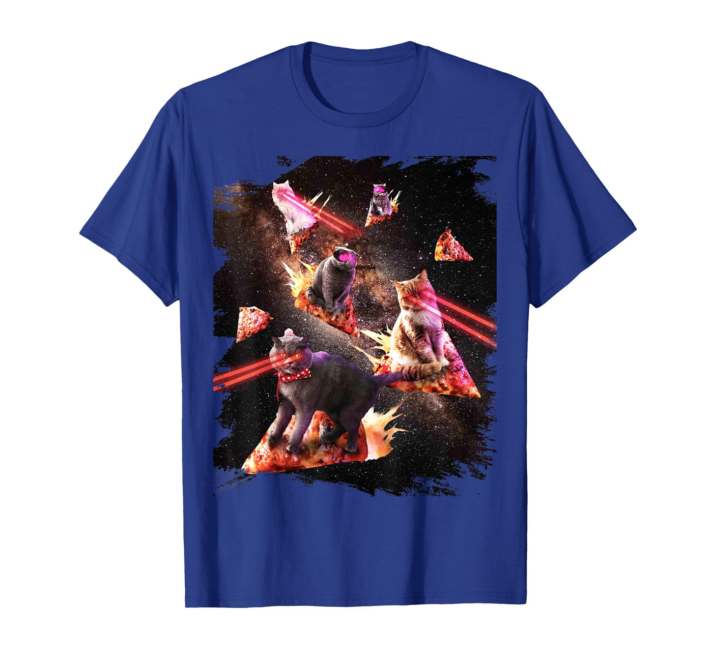 Galaxy Laser Cat - Space Pizza Cats with Lazer Eyes T-Shirt