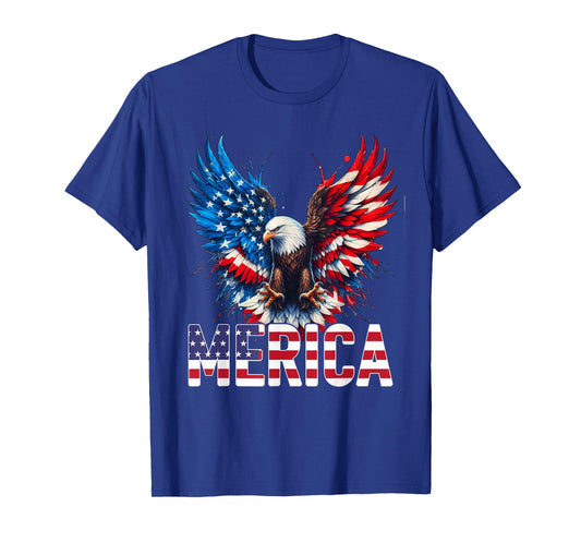Merica - Patriotic USA Eagle of Freedom - 4th of July T-Shirt