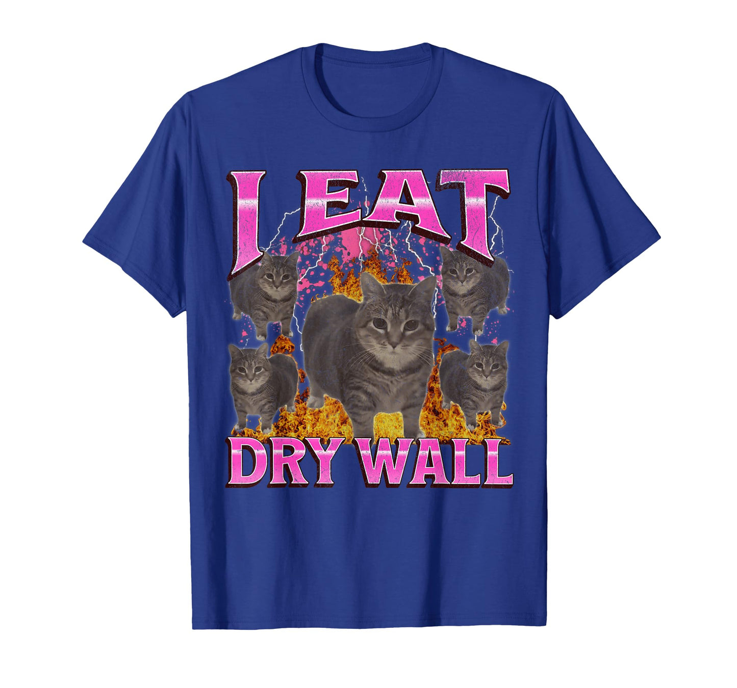 I Eat Dry Wall Funny Oia Oia Cat Meme Bootleg Graphic T-Shirt