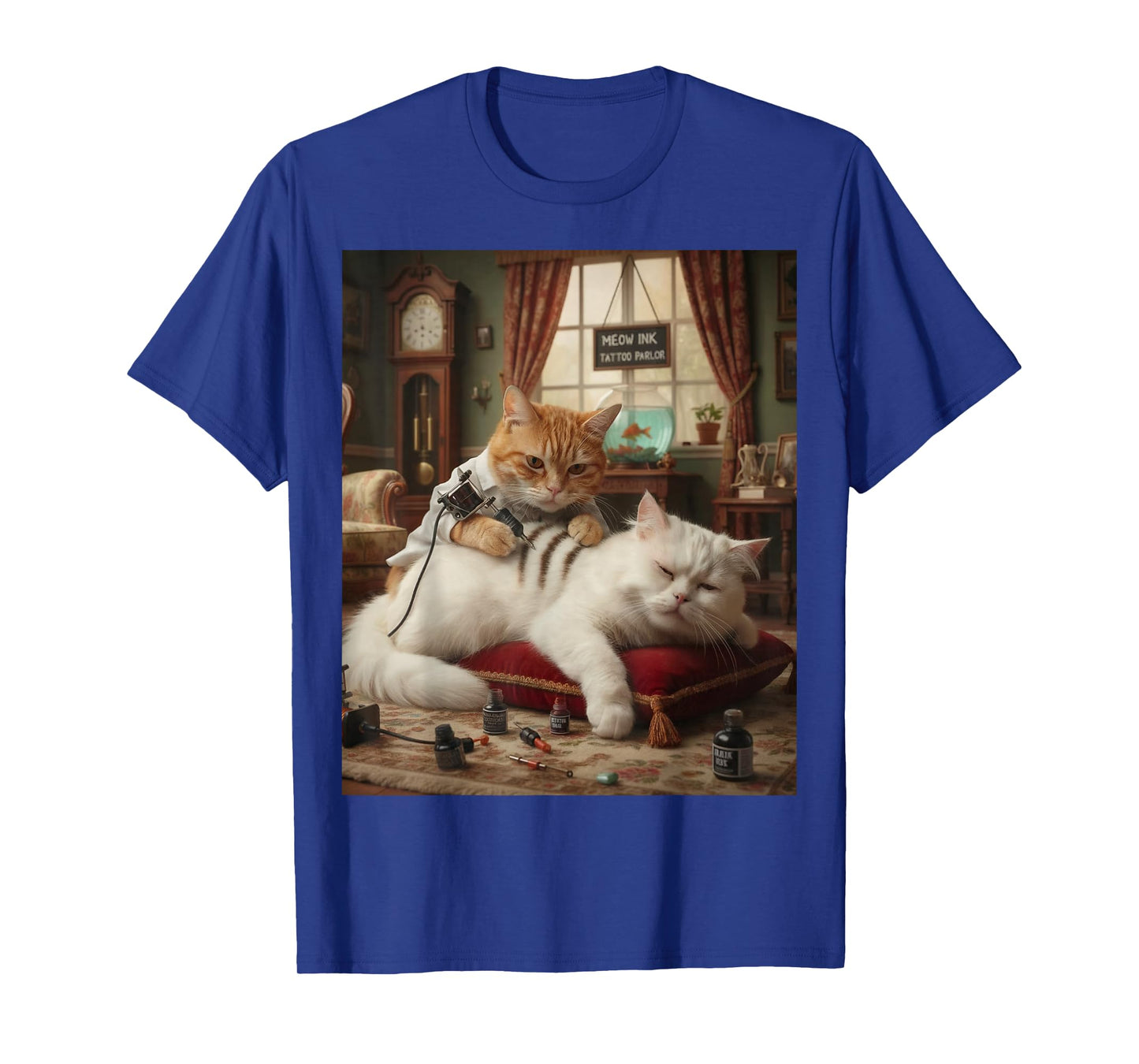 Cat Tattooing Cat Funny Meme Inked Kitty Humor Tattoo Artist T-Shirt