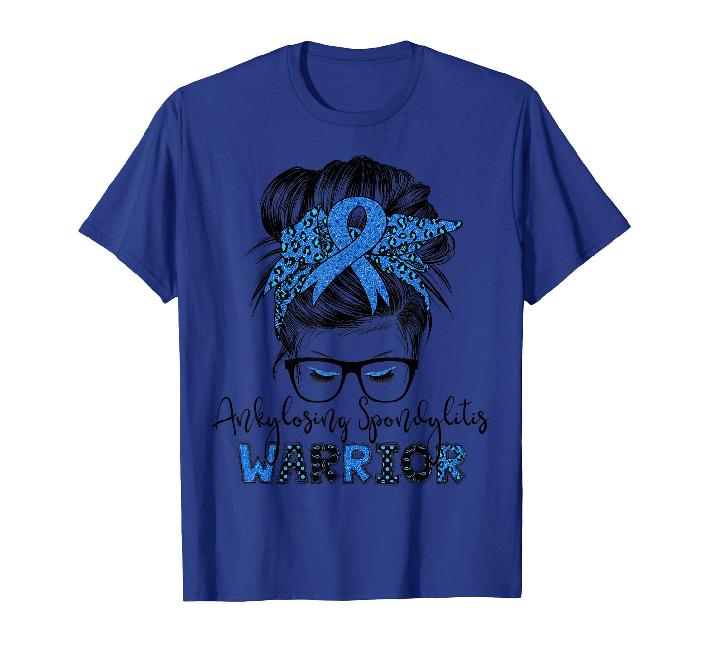 Ankylosing Spondylitis warrior messy hair bun T-Shirt