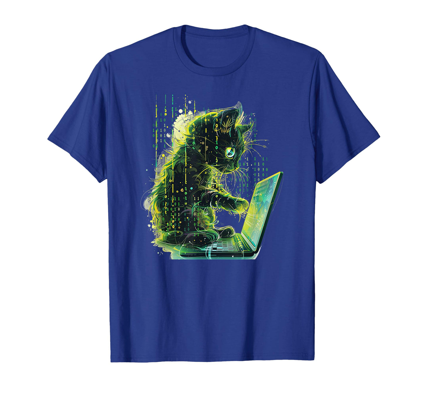 Cute Cat Programmer Computer Binary Programming T-Shirt