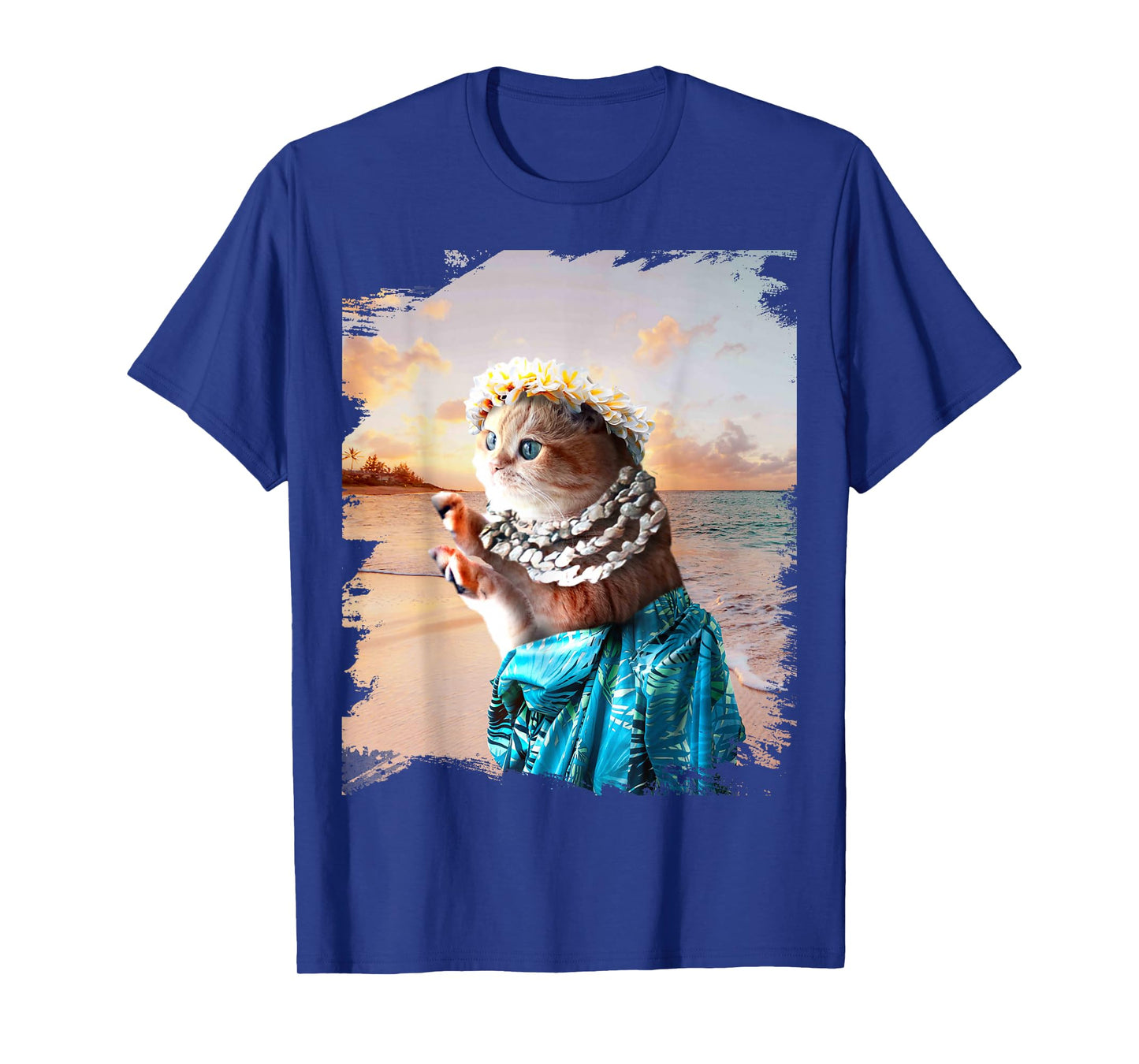 Funny Aloha Hawaiian Cat T-Shirt