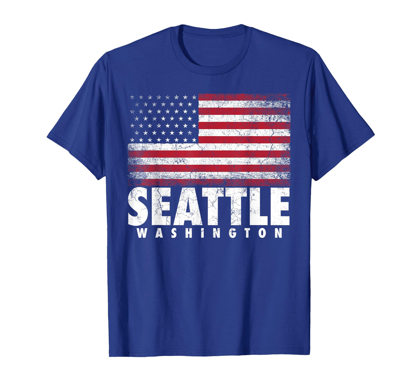 4th of July For Men Women Seattle Washington American Flag T-Shirt