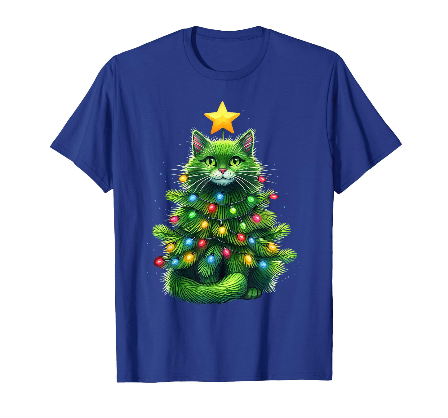 Merry Christmas With This Funny Christmas Tree Cat Xmas T-Shirt