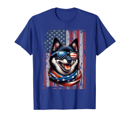 Schipperke Dog Lover Flag 4th Of July Patriotic T-Shirt