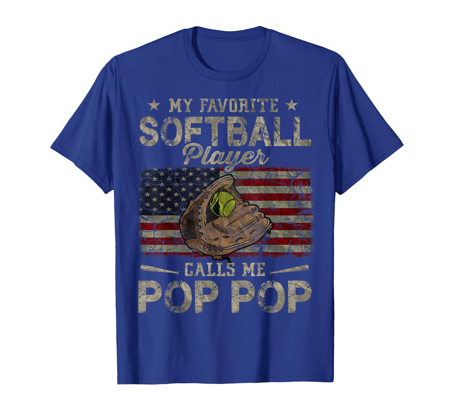 My Favorite Softball Player Calls Me Pop Pop Father's Day T-Shirt