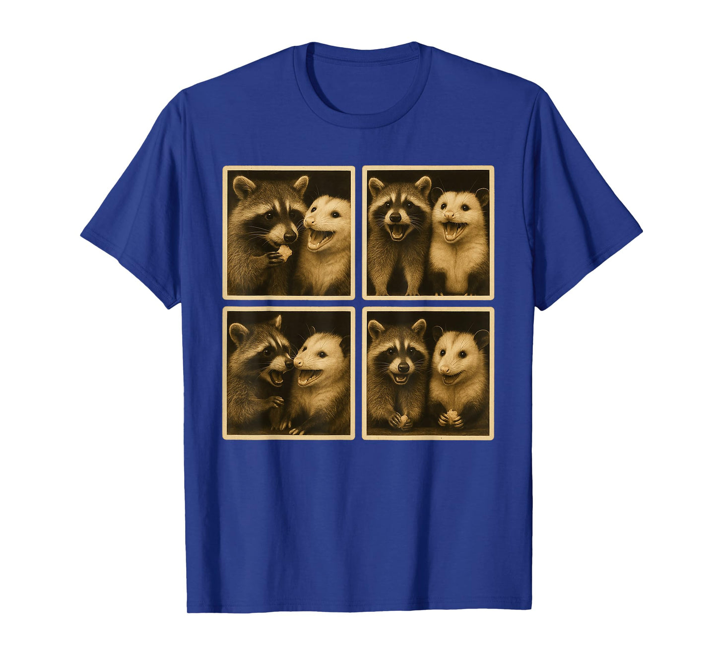 Funny Possum and Raccoon Photobooth Selfie Trash Feral Women T-Shirt