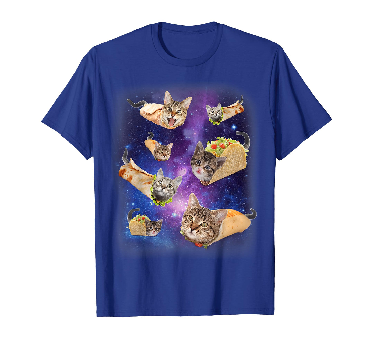 Burrito Cat and Taco Cat Space Galaxy Meme Tacocat Silly T-Shirt