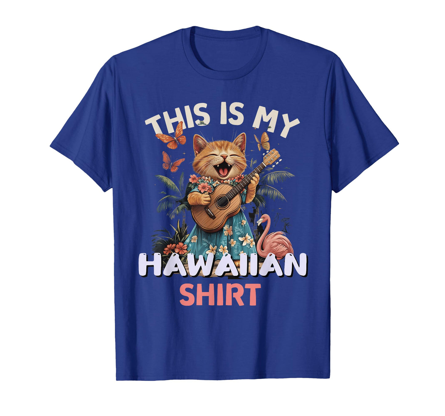 This is My Hawaiian Shirt Funny Cat Hawaii Party Luau T-Shirt