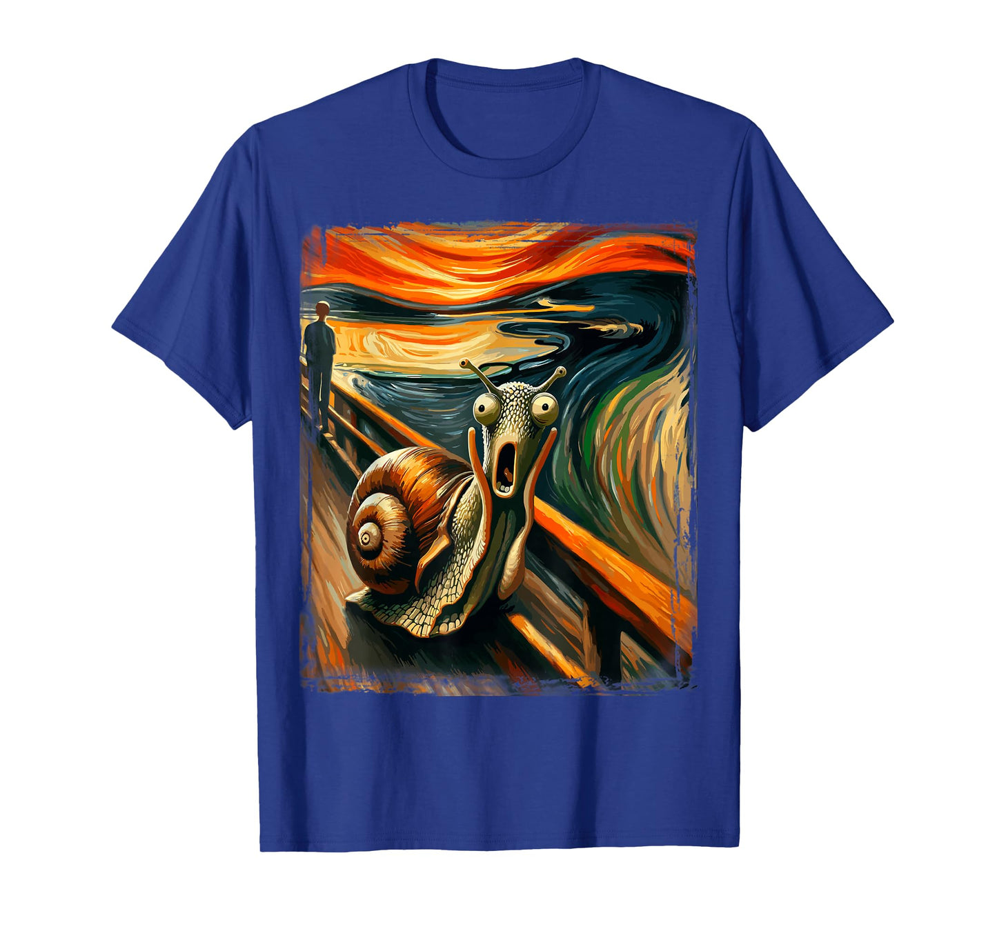 Artistic Scream Parody Funny Animal Painting Art Humor Snail T-Shirt