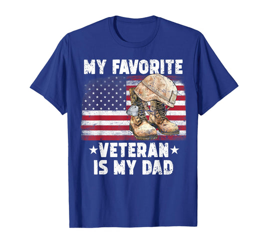 My Favorite Veteran is Dad my Army Veterans day boys girls T-Shirt