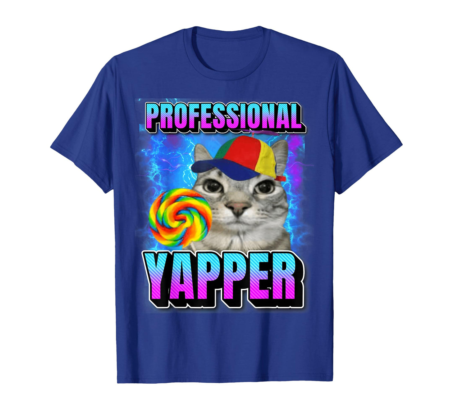Professional Yapper Silly Sleepy Cat Meme Funny Memes Gen-Z T-Shirt