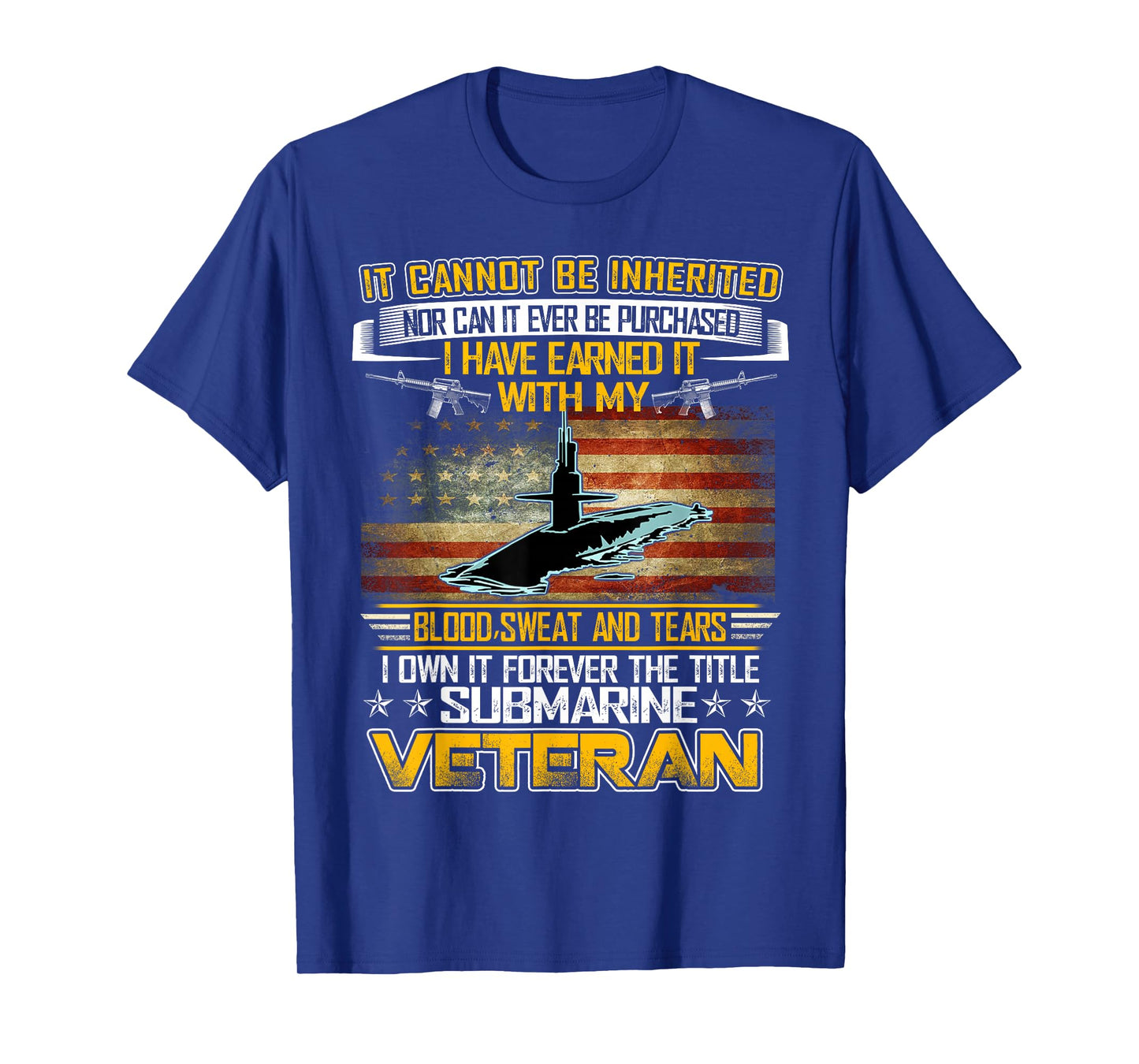 US Military Submarine US Flag Gifts for A Veteran Submariner T-Shirt