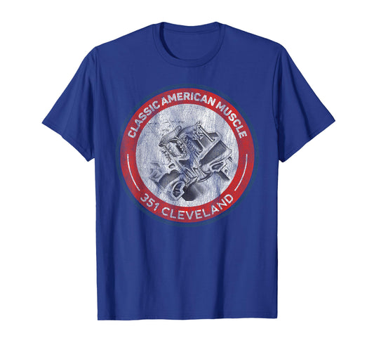 351 Cleveland Canted Valve Musclecar Retro Logo Tshirt T-Shirt