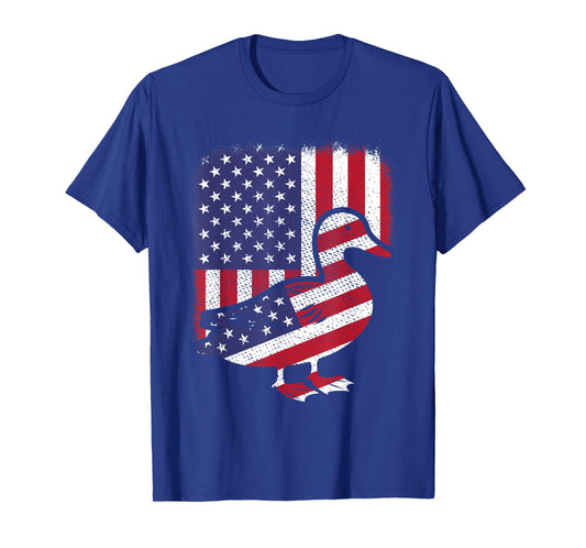 Vintage American Flag Duck Duck Lover Men Women Kids T-Shirt