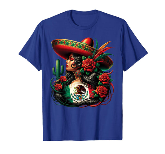 Mexico Flag Mexican Hispanic Siesta Pride Viva Mexico Women T-Shirt