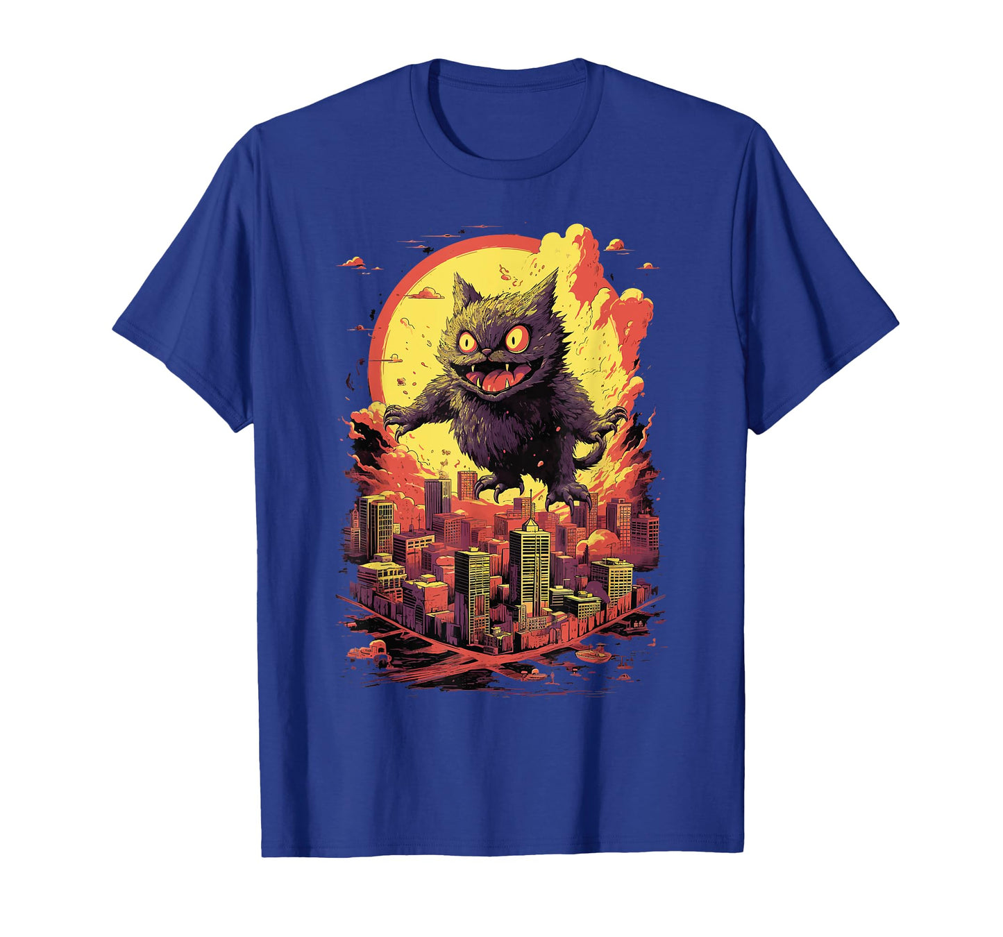 catzilla cat jumping for lover of big cats kitty kitten T-Shirt