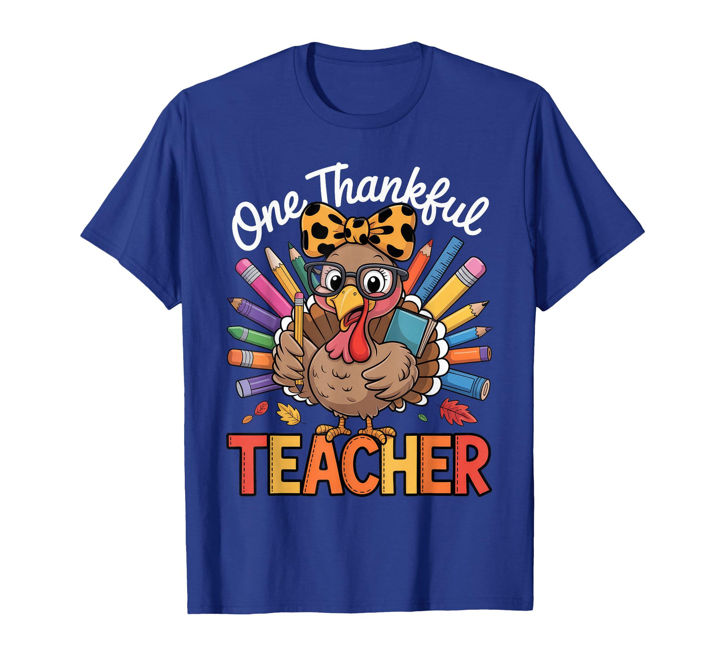 One Thankful Teacher Thanksgiving Turkey T-Shirt