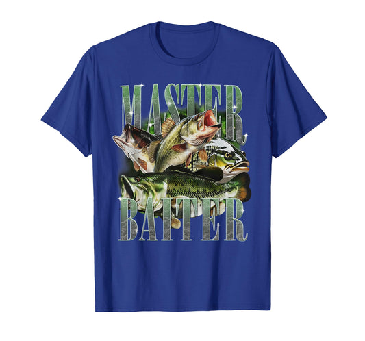 Master Baiter Bass Fishing Fisher Papa Dad Happy Fathers Day T-Shirt