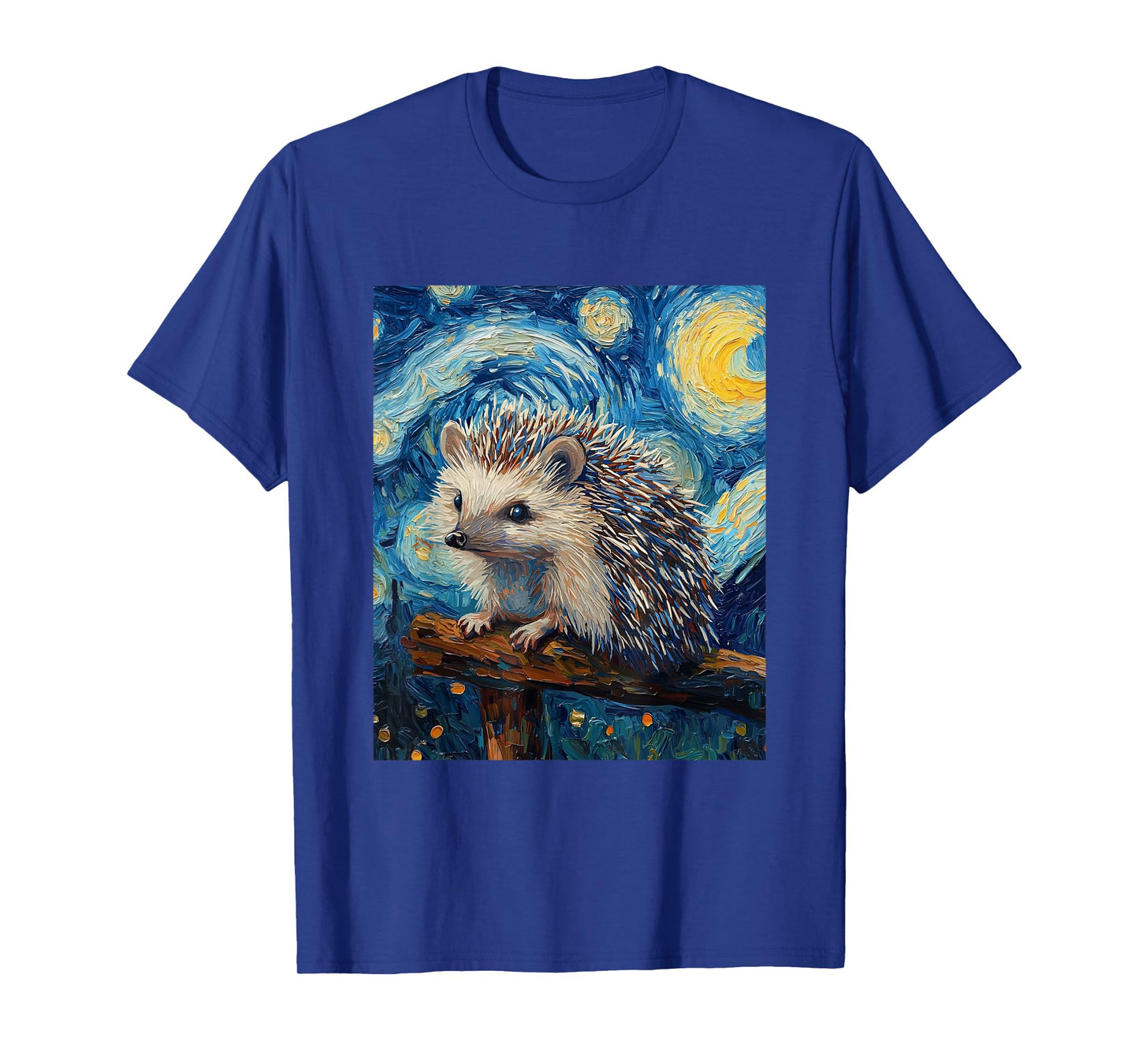 Cute Hedgehog - Van Gogh Style - Starry Night T-Shirt