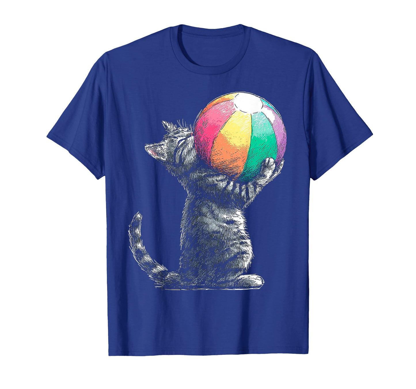 Cat Portrait Playing Cute Animal Graphic Illustration Cat T-Shirt