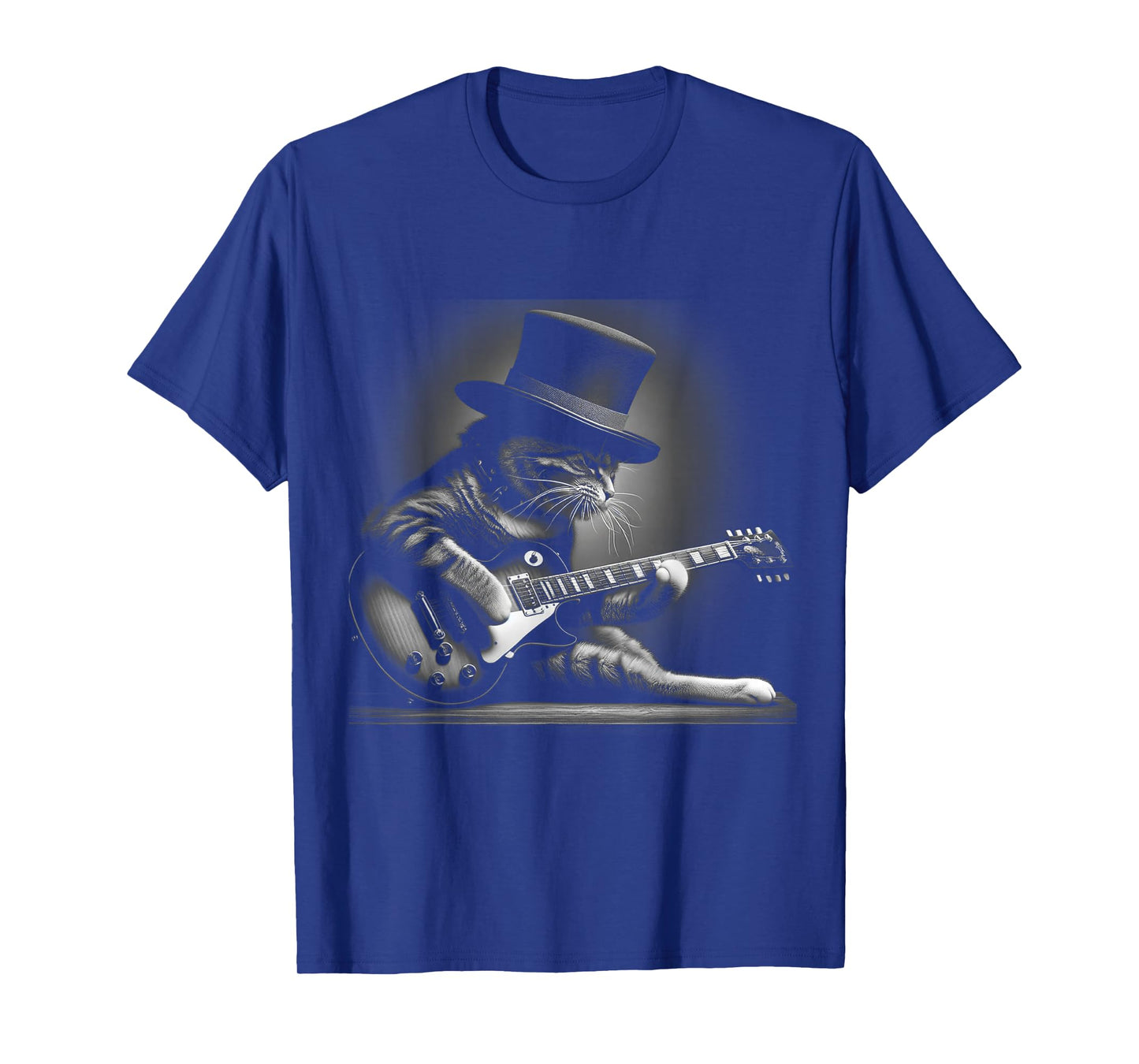 Cat Playing Guitar - Funny Rock Music Guitar Cat T-Shirt