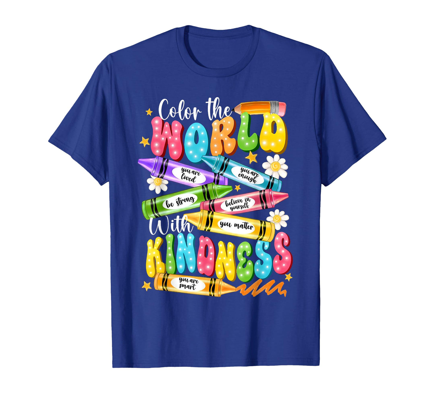 Color The World with Kindness Teacher Funny Back to School T-Shirt