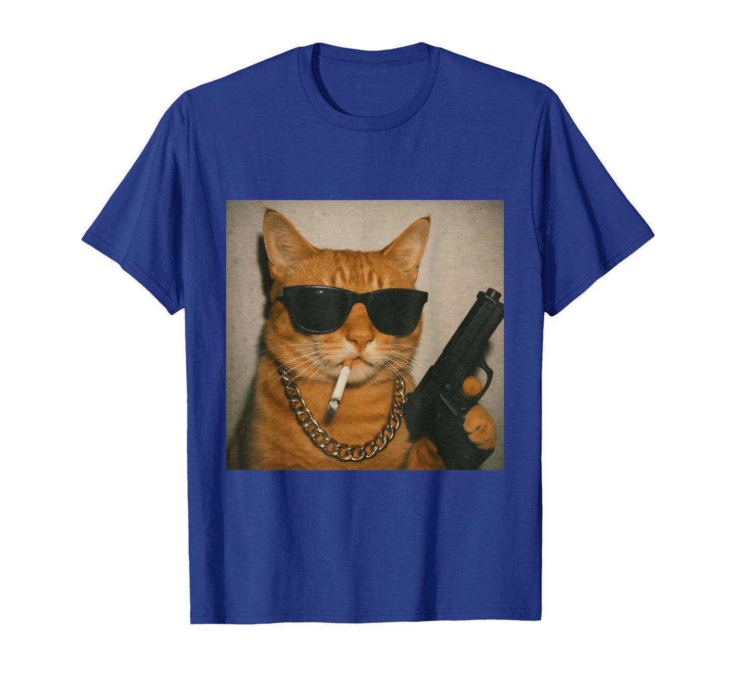 Funny Gangster Cat Smoking Gen Z Retro Meme Cat Lover T-Shirt
