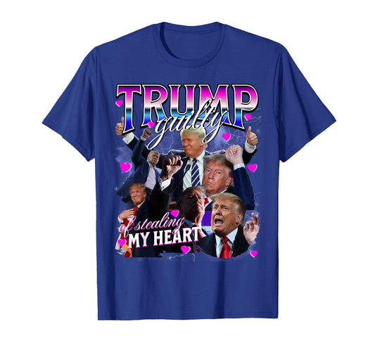 Guilty Of Stealing My Heart Pink Trump Trump Girl Valentines T-Shirt