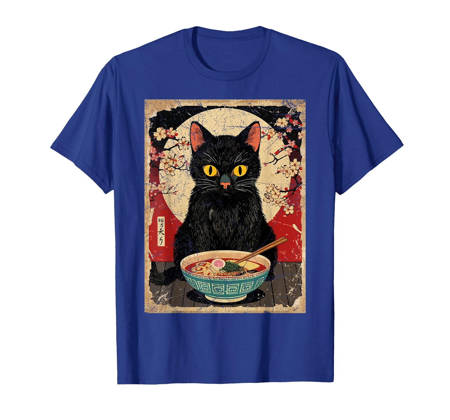 Kawaii Cat Eating Ramen Noodles Funny Anime Gift Girls Teens T-Shirt