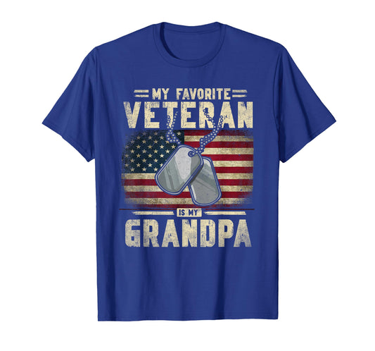 Father's Day Veteran Day My Favorite Veteran is My Grandpa T-Shirt