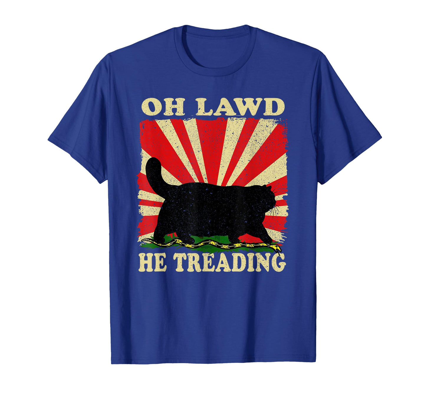 Oh Lawd He Treading Funny Cat T-Shirt