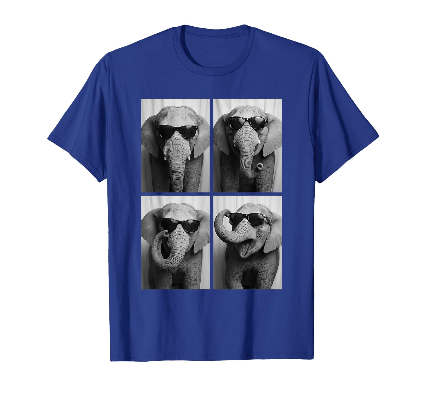 Cool Elephants Sunglasses Jungle African Animal Selfie Booth T-Shirt