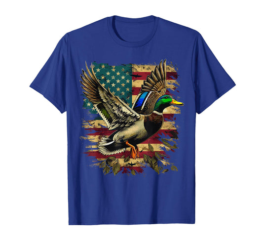 Duck Hunter American Flag Waterfowl Hunting T-Shirt