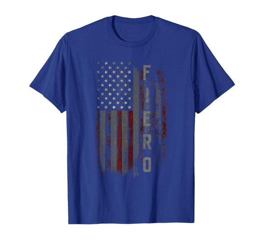Fiero Family American Flag - Vintage Sports Car T-Shirt