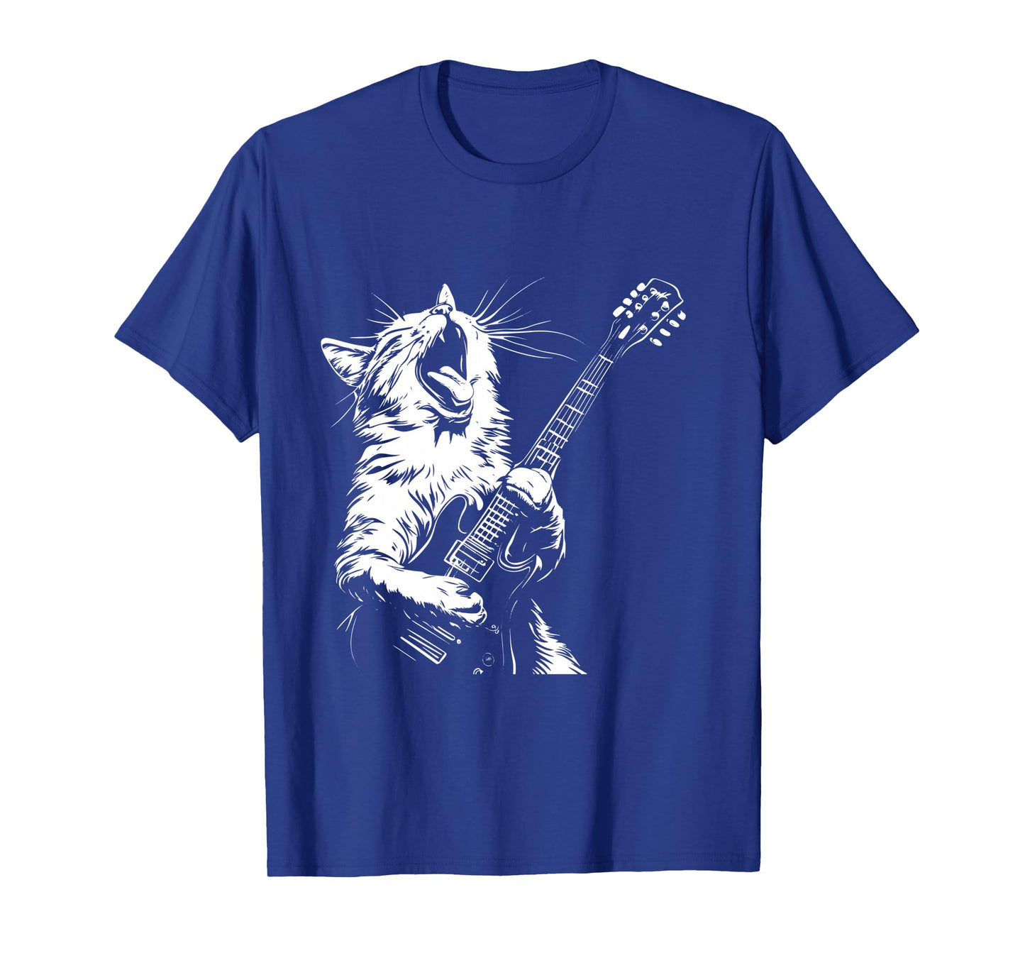 Funny Cat Playing Guitar Long Sleeve T-Shirt