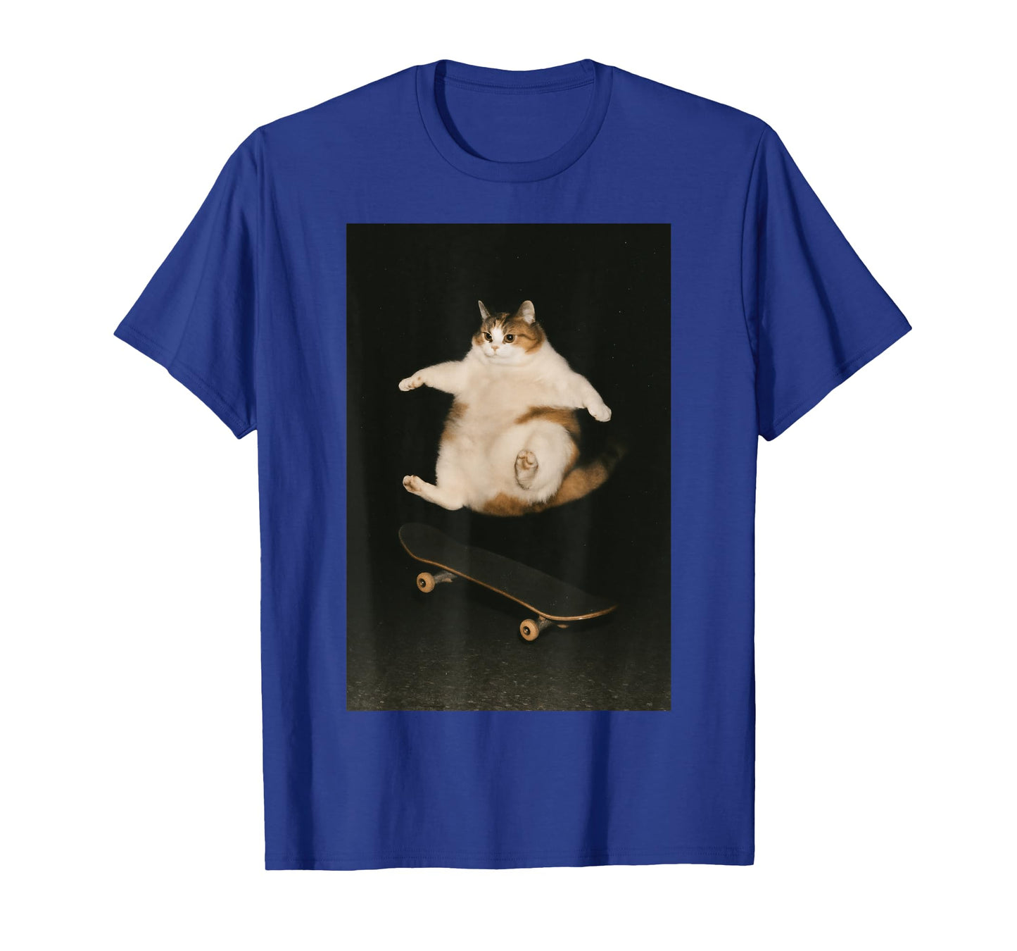Rad Cat Skater Pet Funny Meme T-Shirt for Men Women Kids