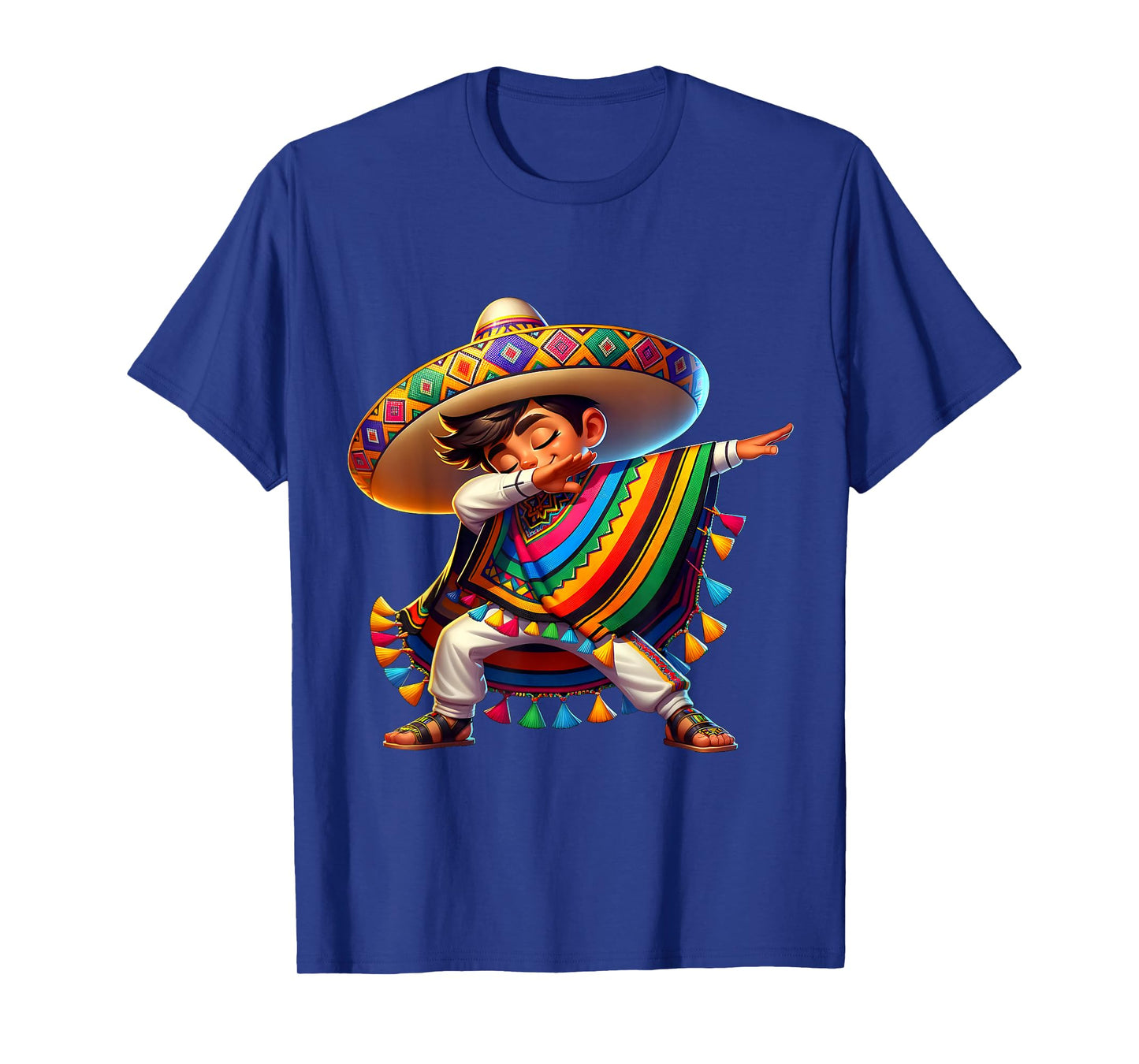 Mexican Boy Dabbing Poncho Cinco de Mayo T-Shirt