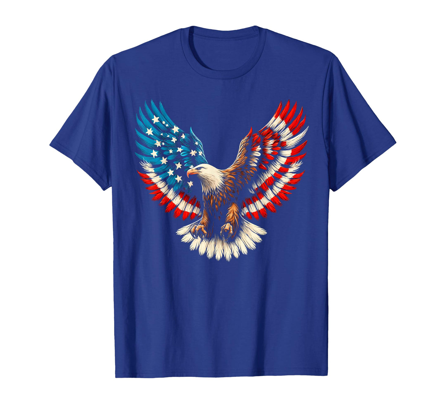 Bald Eagle & Patriotic American Flag 4th of July T-Shirt
